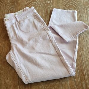 NWT J JILL Authentic Fit Slim Ankle Light Pale Orchid Jeans Women's Size 10
